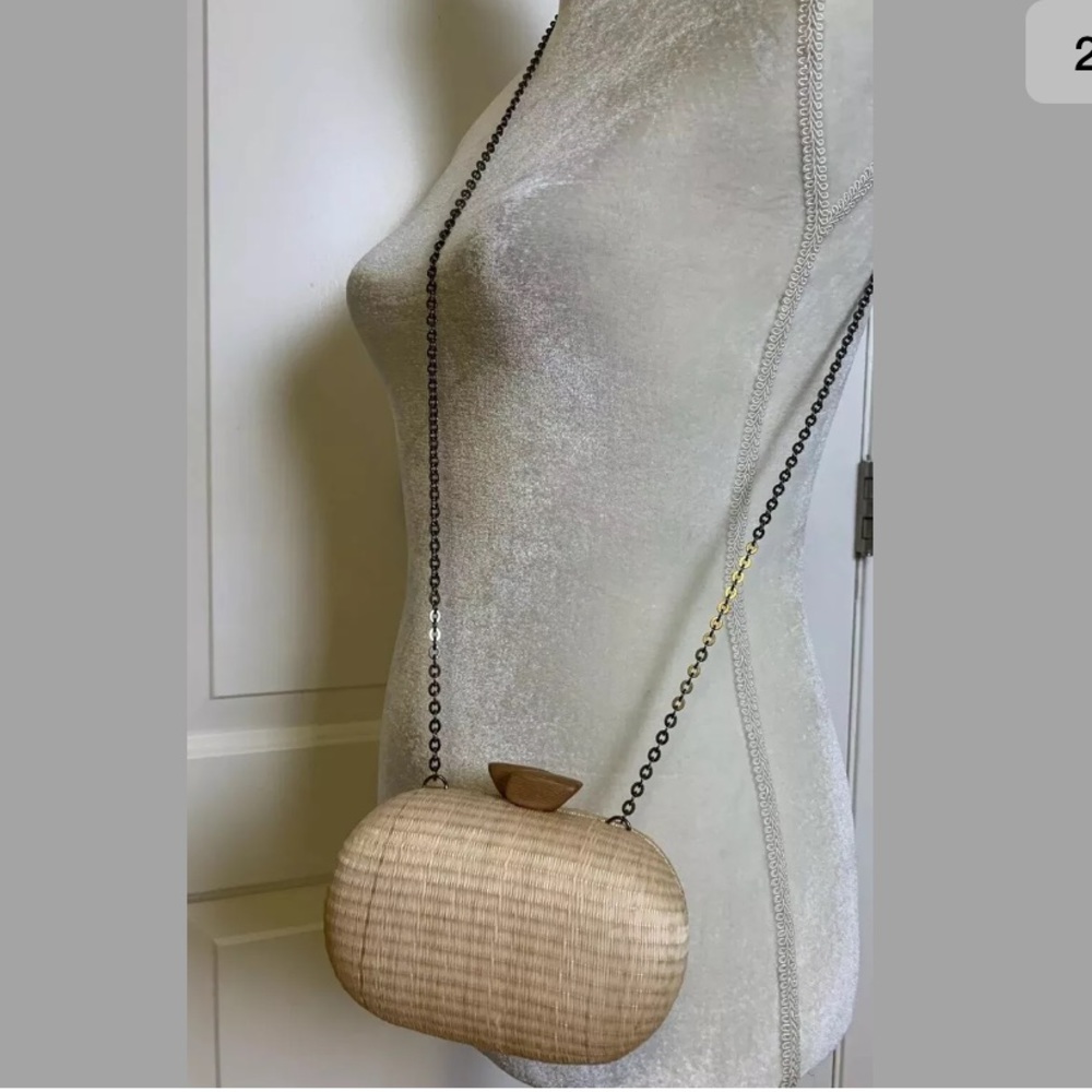 Hoss Intropia Clasp Nude Evening Clutch